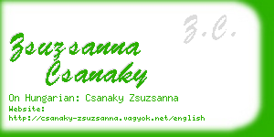 zsuzsanna csanaky business card